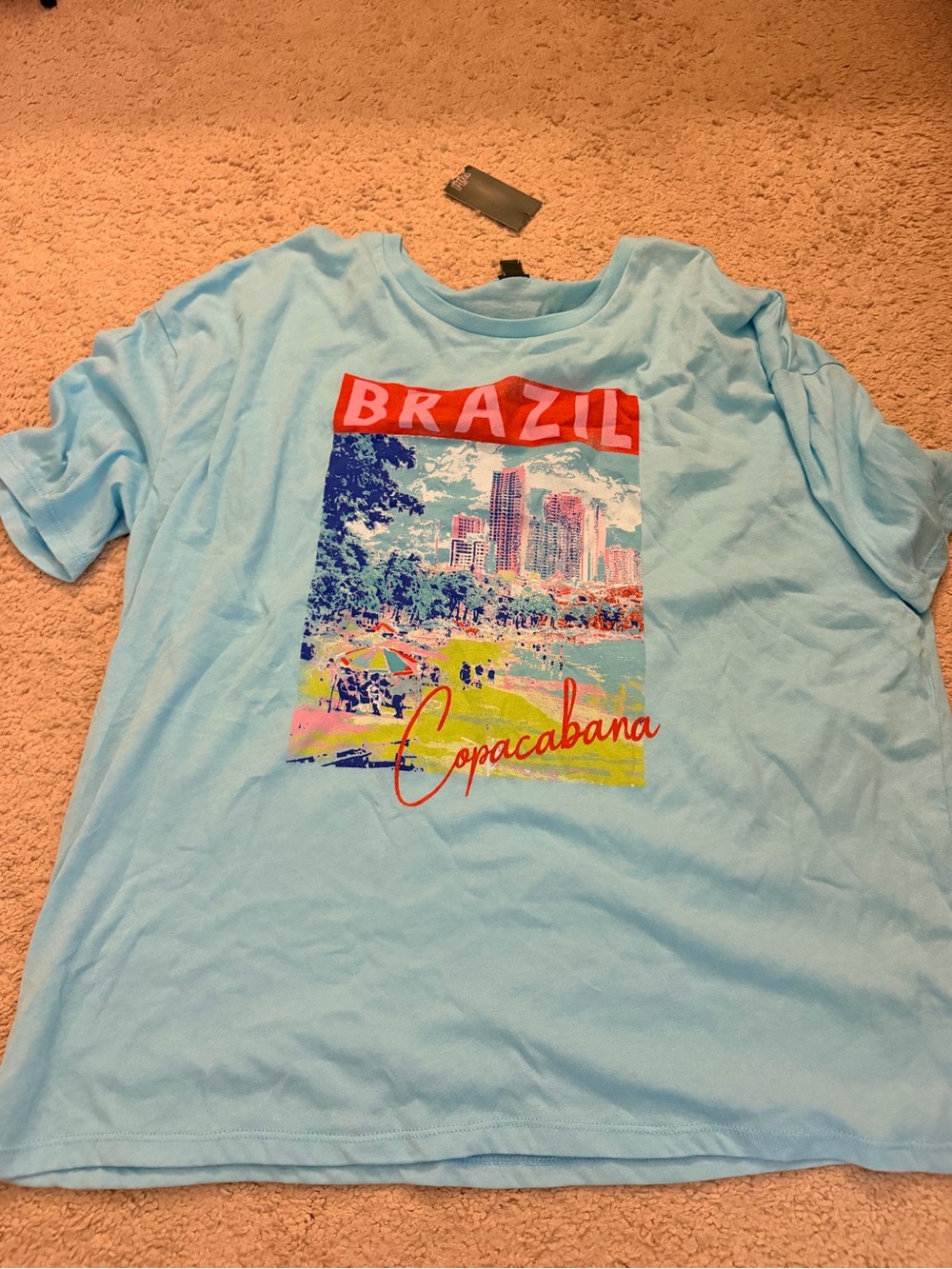 wild fable Light Blue Brazil Copacabana Graphic Tee